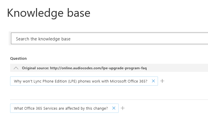 Microsoft Teams - Knowledge base