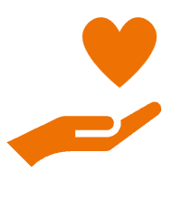 Icon_Orange_Hand und Herz