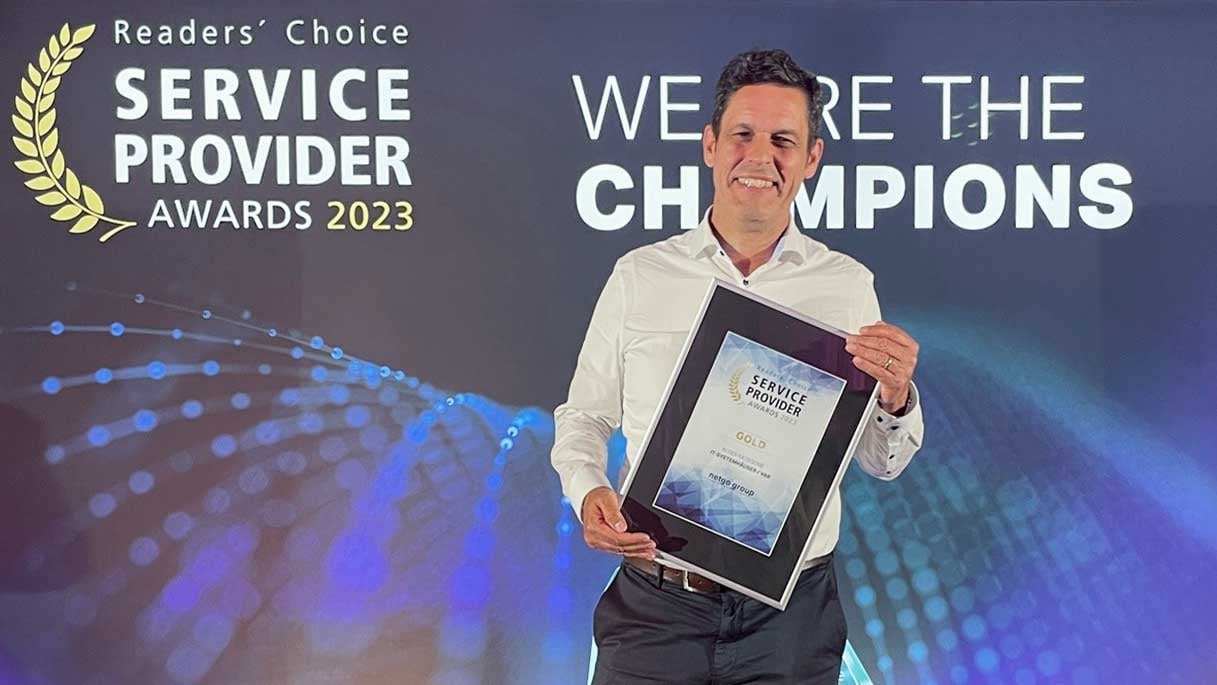 netgo CEO Oliver Mauss freut sich über die Auszeichnung "Service Provider des Jahres 2023“