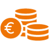 Icon mit Geld als Symbol für Buchführung