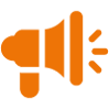 Symbol mit Megafon als Symbol für Marketing