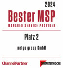 Badge der Auszeichnung Bester Managed Service Provider 2023