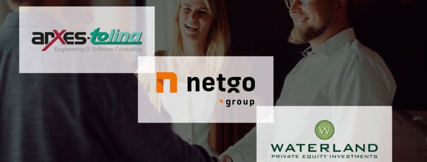 Logos von netgo group, waterland und arxes-tolina